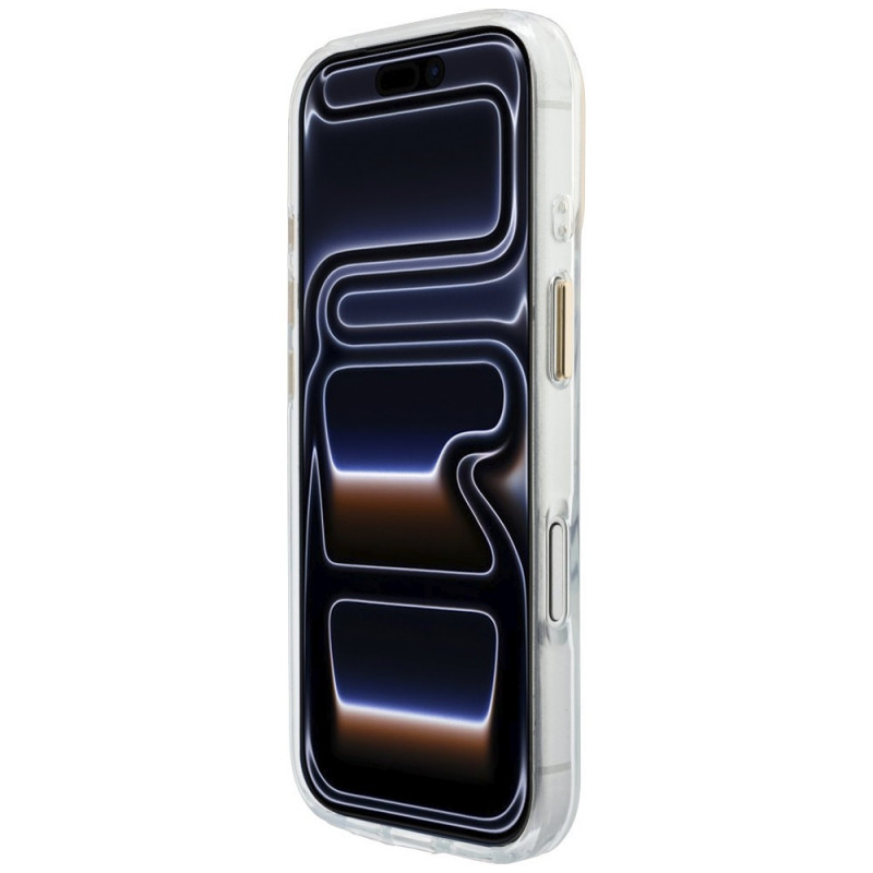 Guess IML Script Metal MagSafe apvalks Apple iPhone 18 Pro Max / 17 Pro Max, caurspīdīgs