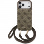 Guess 4G Cardslots & Magnetic Closure Crossbody futrālis Apple iPhone 18 Pro Max / 17 Pro Max, brūns