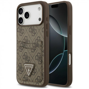 Guess 4G Double Card Triangle maciņš Apple iPhone 18 Pro Max / 17 Pro Max, brūns