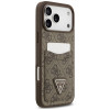 Guess 4G Double Card Triangle maciņš Apple iPhone 18 Pro Max / 17 Pro Max, brūns