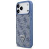 Guess 4G Double Card Triangle futrālis Apple iPhone 18 Pro Max / 17 Pro Max, zils