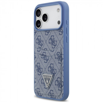 Guess 4G Double Card Triangle futrālis Apple iPhone 18 Pro Max / 17 Pro Max, zils