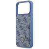 Guess 4G Double Card Triangle futrālis Apple iPhone 18 Pro Max / 17 Pro Max, zils