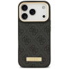Guess 4G Logo Plate MagSafe apvalks Apple iPhone 18 Pro Max / 17 Pro Max, melns