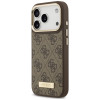 Guess 4G Logo Plate MagSafe apvalks Apple iPhone 18 Pro Max / 17 Pro Max, brūns