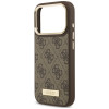 Guess 4G Logo Plate MagSafe apvalks Apple iPhone 18 Pro Max / 17 Pro Max, brūns