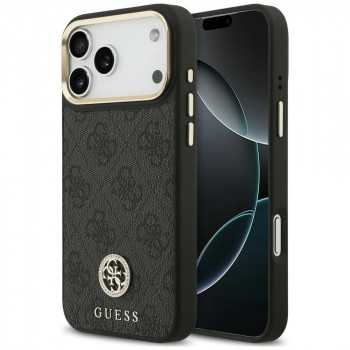 Guess 4G Strass Logo MagSafe apvalks Apple iPhone 18 Pro Max / 17 Pro Max, melns