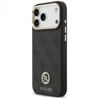 Guess 4G Strass Logo MagSafe apvalks Apple iPhone 18 Pro Max / 17 Pro Max, melns