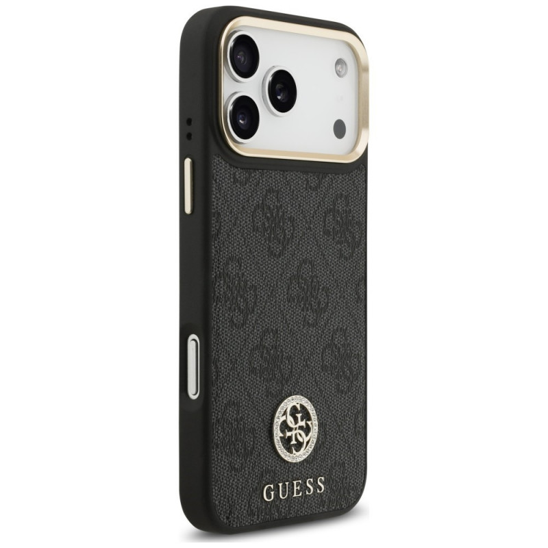 Guess 4G Strass Logo MagSafe apvalks Apple iPhone 18 Pro Max / 17 Pro Max, melns