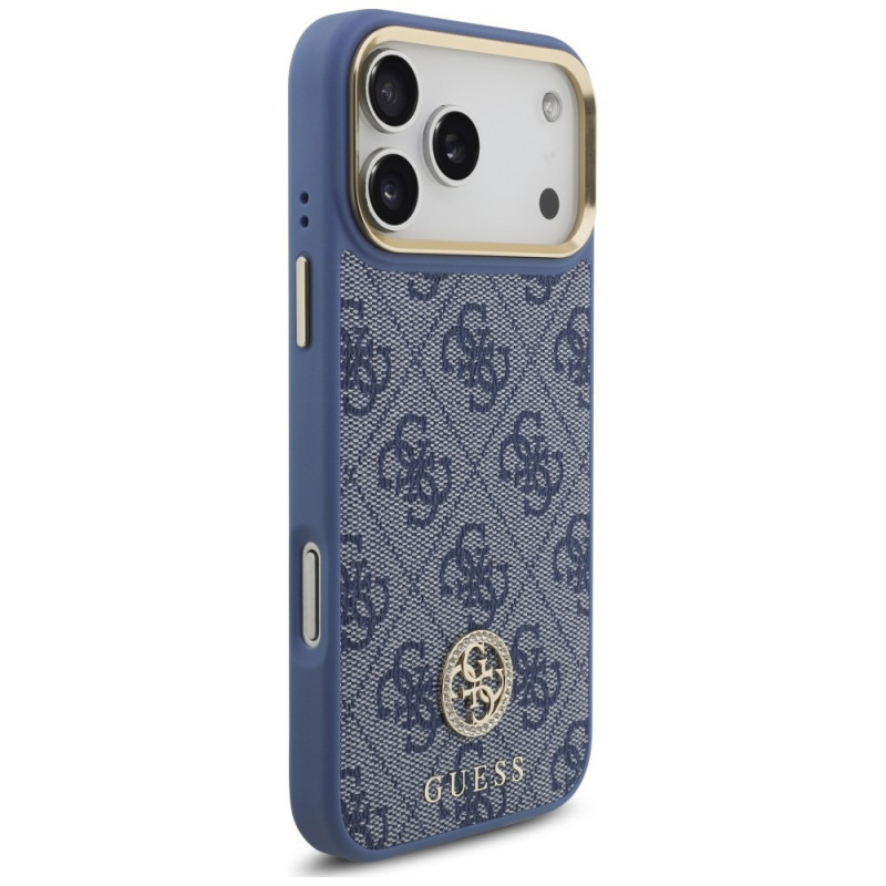 Guess 4G Strass Logo MagSafe apvalks Apple iPhone 18 Pro Max / 17 Pro Max, zils