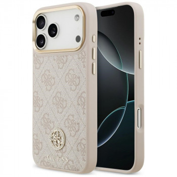 Guess 4G Strass Logo MagSafe apvalks Apple iPhone 18 Pro Max / 17 Pro Max, rozā