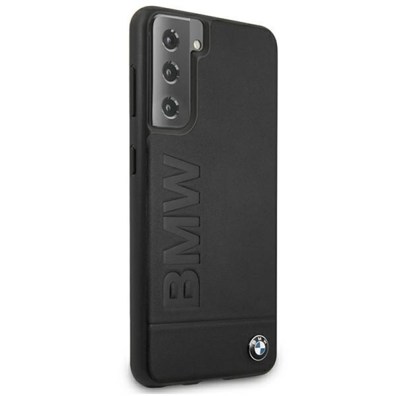 BMW BMHCS21MSLLBK Signature Logo Imprint Hardcase Samsung Galaxy S21+ viedtālruņa maciņš, melns