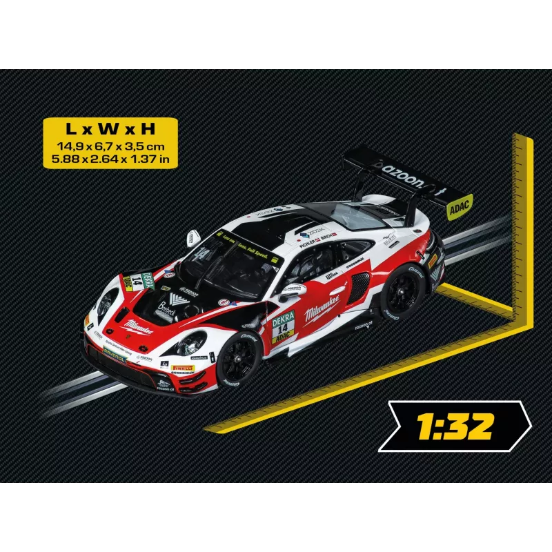 Carrera Digital 132 Porsche 911 GT3 R Razoon - more than racing (20032111) spēļu automašīna
