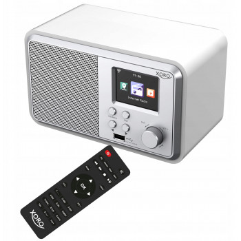 XORO DAB300IR WS WLAN interneta radio ar DAB+ un Bluetooth, balts