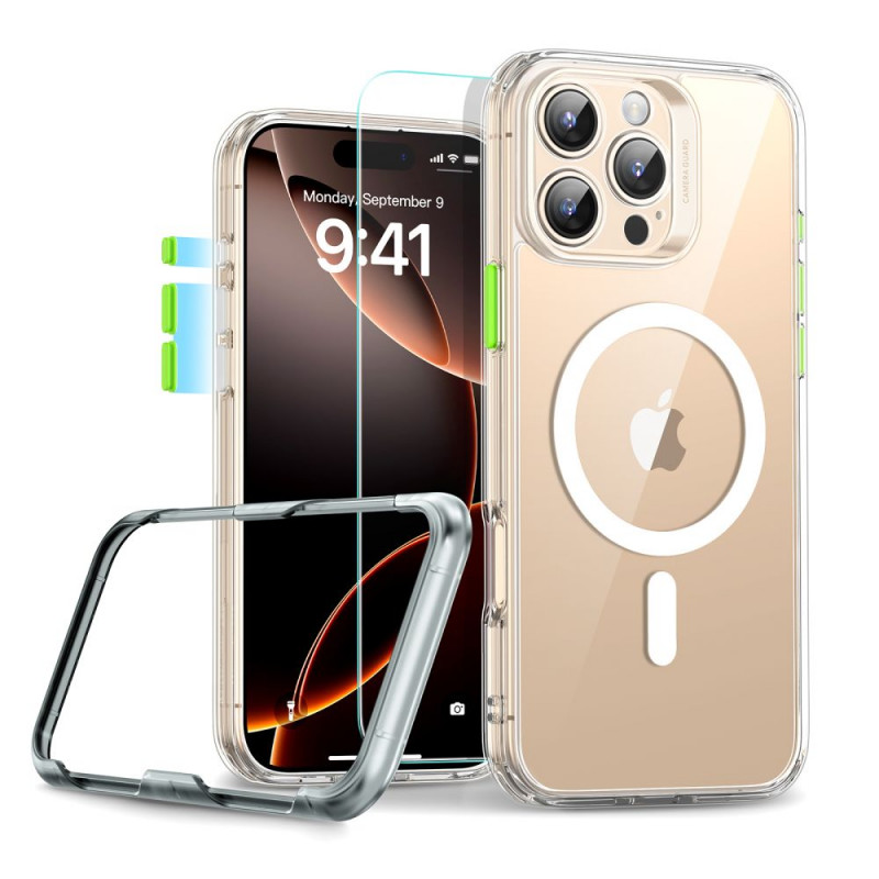 ESR Classic Pro Set HaloLock MagSafe vāciņš ar rūdītu stiklu Apple iPhone 16 Pro Max, caurspīdīgs