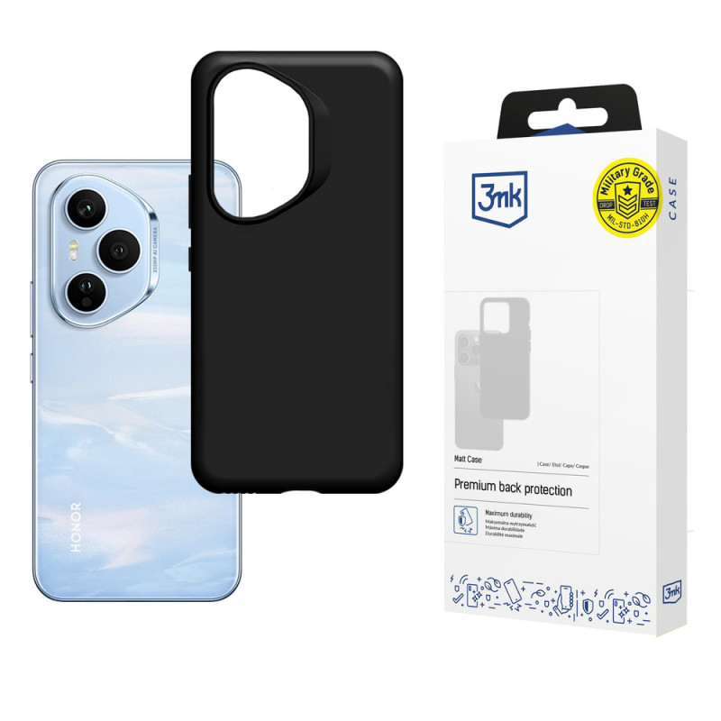 3MK Matt Case Honor 400 Pro apvalks, matēti melns