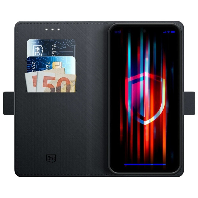 3MK Wallet Case vāku maciņš Samsung Galaxy S25 FE, melns