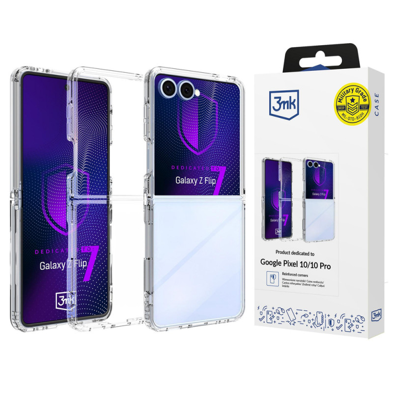 3MK Armor Case vāciņš Samsung Galaxy Z Flip7, caurspīdīgs