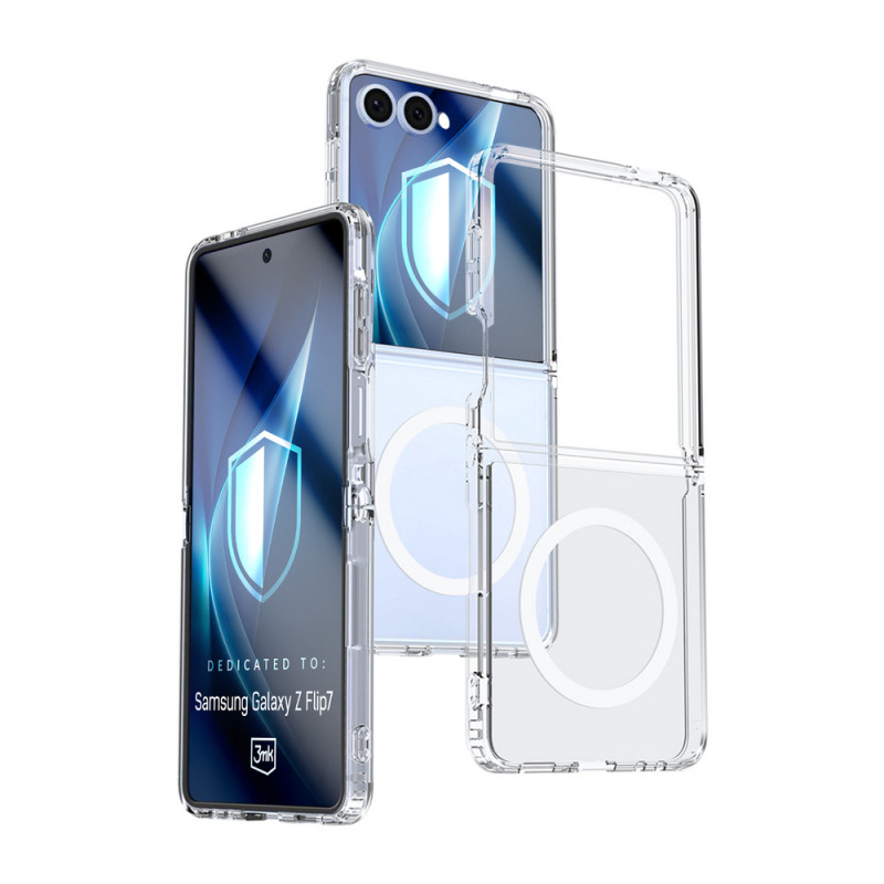 3MK Armor MagCase vāks Samsung Galaxy Z Flip7, caurspīdīgs