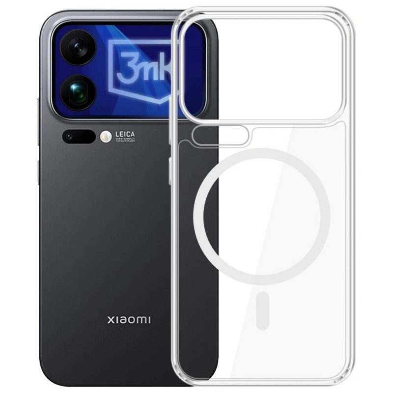 3MK Armor MagCase viedtālruņa futrālis Xiaomi 17 Pro Max, caurspīdīgs