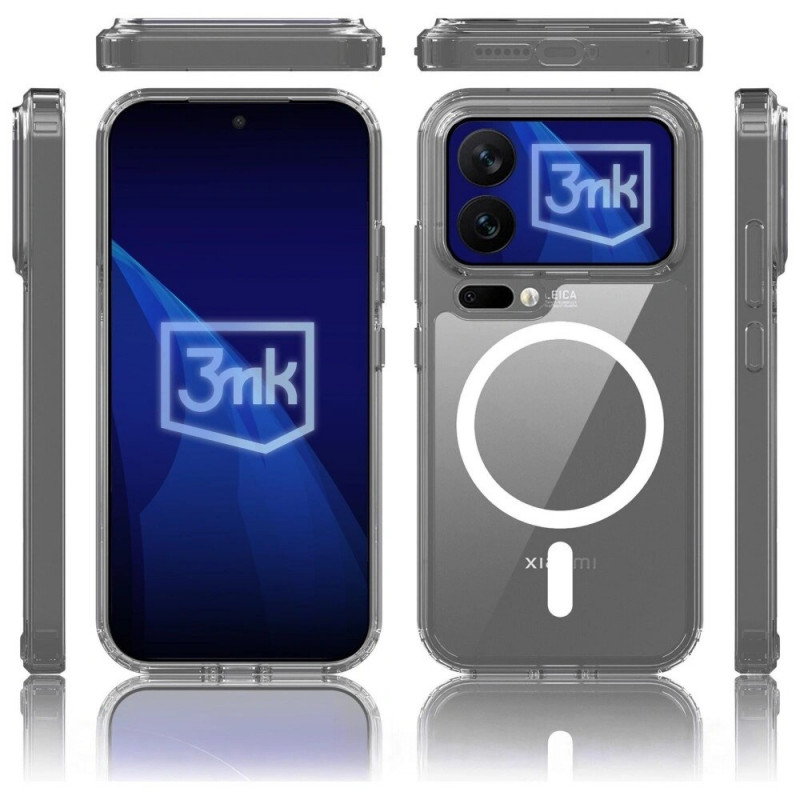 3MK Armor MagCase viedtālruņa futrālis Xiaomi 17 Pro Max, caurspīdīgs
