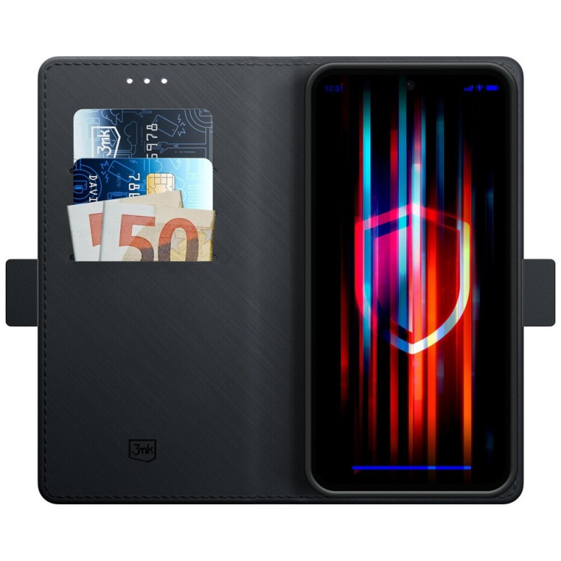 3MK Wallet Case Google Pixel 10A viedtālruņa maciņš, melns
