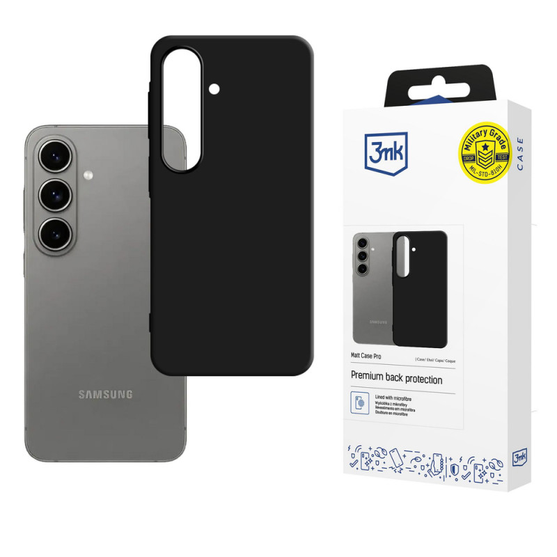3MK Matt Case Pro viedtālruņa maciņš Samsung Galaxy A57, melns