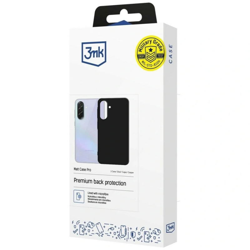 3MK Matt Case Pro viedtālruņa maciņš Samsung Galaxy A37, melns