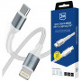 3MK Hyper Cable N-SERIES USB-C uz Lightning kabelis, 2 m, 27 W, balts
