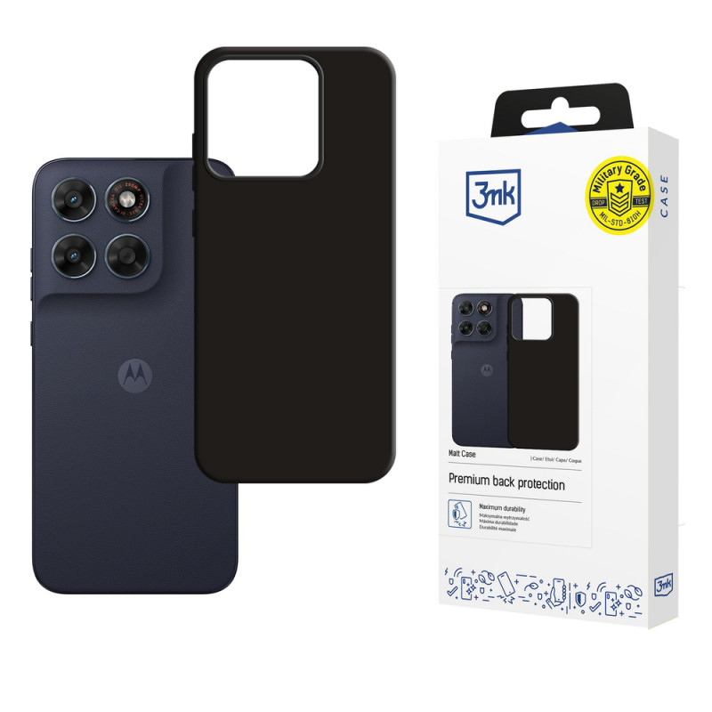 3MK Matt Case Motorola Moto G87, melns