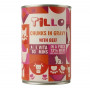 TILLO Chunks in gravy Beef mitrā barība kaķiem, 415 g
