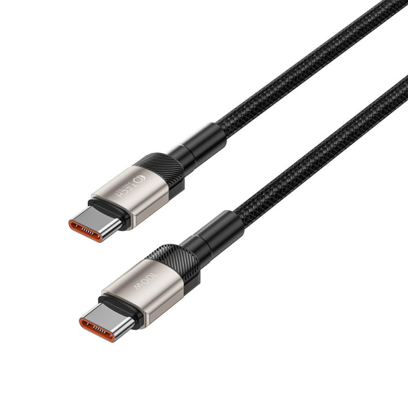 Tech-Protect UltraBoost Evo kabelis USB-C / USB-C 100W 5A 100cm Titanium