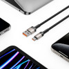 Tech-Protect UltraBoost Evo kabelis USB-A / USB-C 100W 5A 100cm Titanium