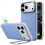 ESR Leather Kickstand MagSafe vāciņš Apple iPhone 17 Pro / 18 Pro, gaiši zils
