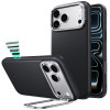 ESR Leather Kickstand MagSafe vāciņš Apple iPhone 17 Pro Max / 18 Pro Max, melns