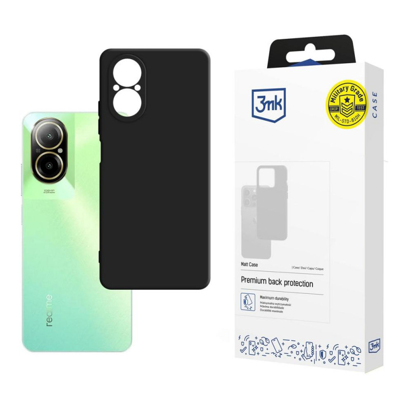 3MK Matt Case vāciņš Realme C67, melns