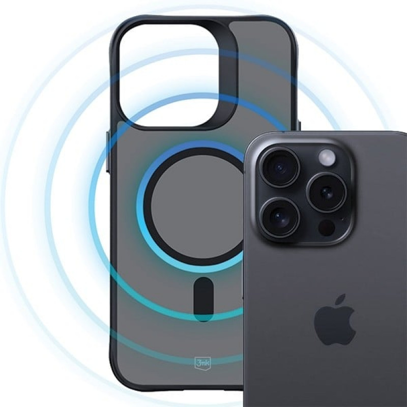 3MK Smoke MagCase ar MagSafe Apple iPhone 15 Pro Max, daļēji caurspīdīgs (156061-0)