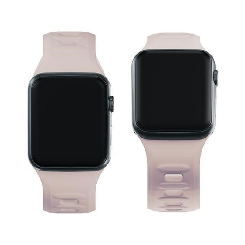 3mk silikona pulksteņa siksniņa Apple Watch 42/44/45/49 mm, pink-beige / latte