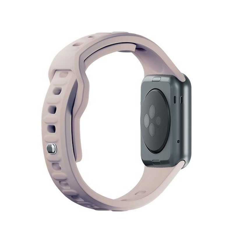3mk silikona pulksteņa siksniņa Apple Watch 42/44/45/49 mm, pink-beige / latte