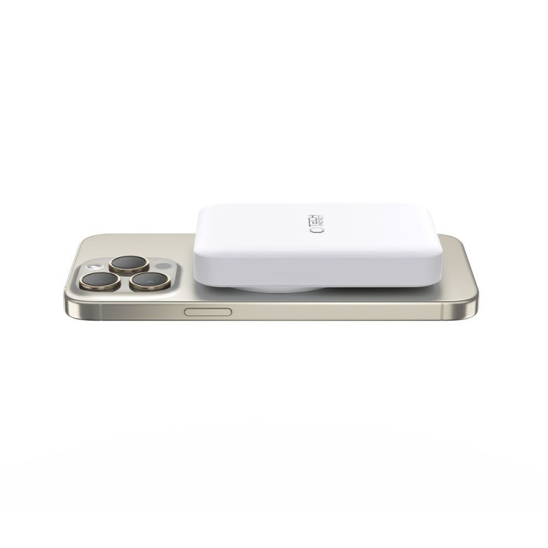 Tech-Protect PB11 LifeMag MagSafe ārējais akumulators 10000 mAh, 15 W, balts