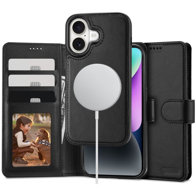 Tech-Protect Wallet MagSafe vāciņš Apple iPhone 16, melns