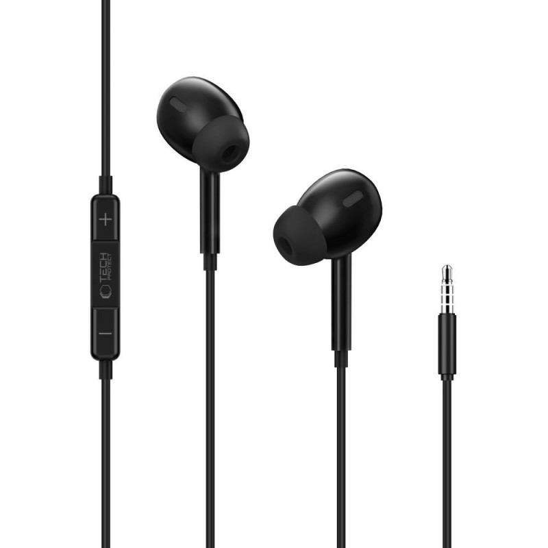 Tech-Protect Ultraboost Core G3 Mini Jack 3.5 mm vadu austiņas, melnas