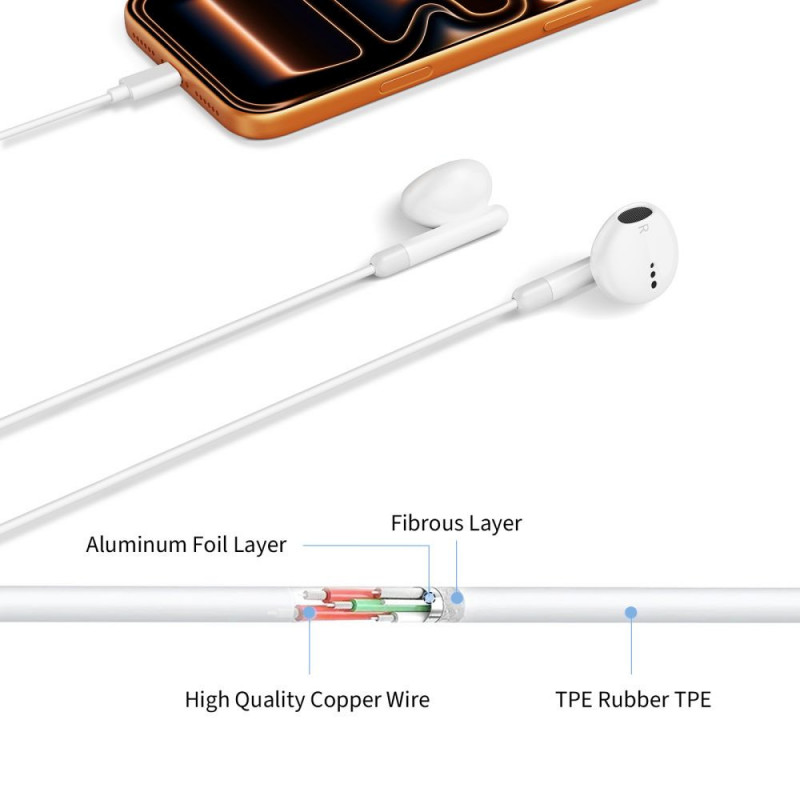 Tech-Protect Ultraboost Core G4 USB-C vadu austiņas, baltas