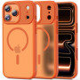 Tech-Protect Magmat MagSafe apvalks Apple iPhone 17 Pro Max, matēts kosmosa oranžs