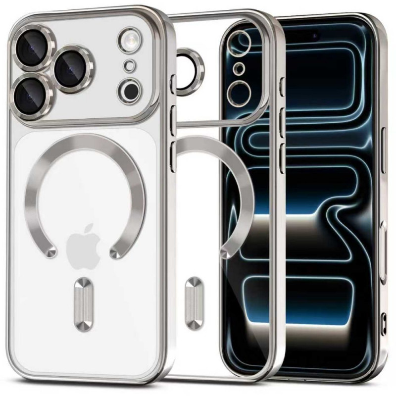 Tech-Protect MagFlex MagSafe apvalks Apple iPhone 17 Pro Max, Shiny Silver