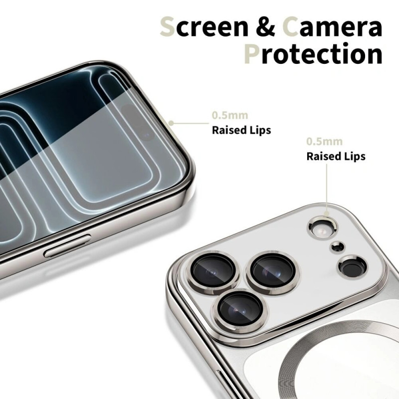 Tech-Protect MagFlex MagSafe apvalks Apple iPhone 17 Pro Max, Shiny Silver