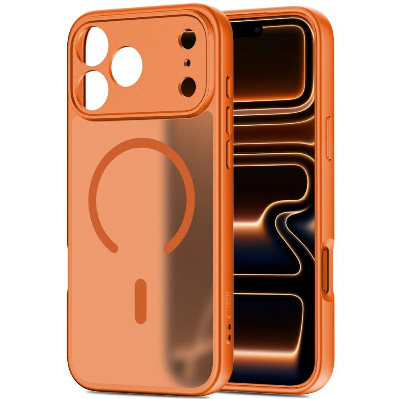 Tech-Protect BasicMag MagSafe vāciņš Apple iPhone 17 Pro, matēts Cosmic Orange