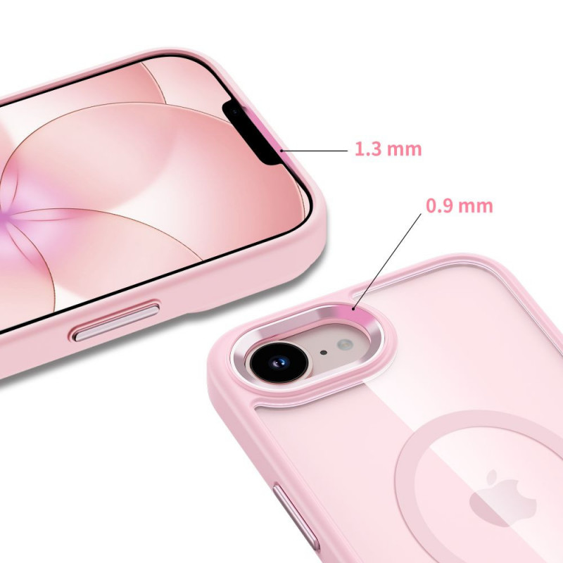 Tech-Protect Magmat MagSafe vāciņš Apple iPhone 16e / 17e, Soft Pink/clear