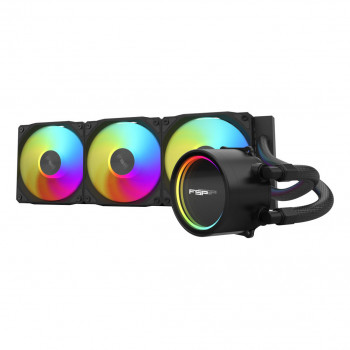 FSP AE36-B 360 mm ARGB All-in-One šķidruma CPU dzesētājs, LGA 1851 / AMD AM5, melns