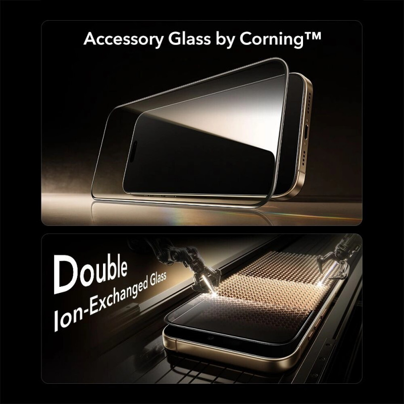 ESR UltraFit Armorite Pro rūdītais stikls ar Glass by Corning Apple iPhone 17 Pro Max, ESR928